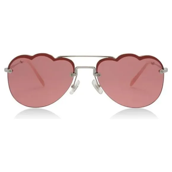 MIU MIU Mirrored Sunglasses MU56US 1BC177 CLOUD - Picture 2 of 4
